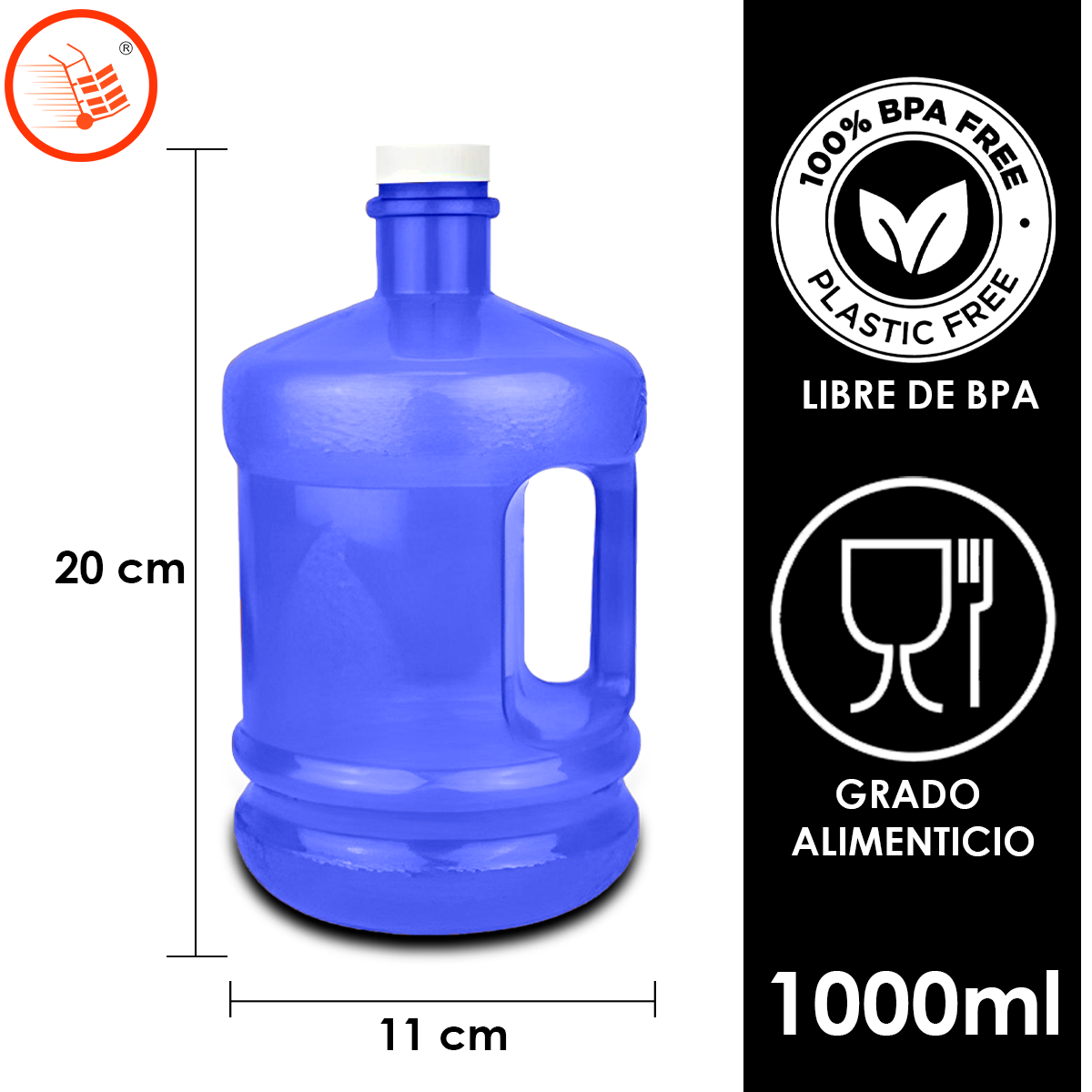 Vaso Miches Mini Garrafón Fiesta Neón 1L