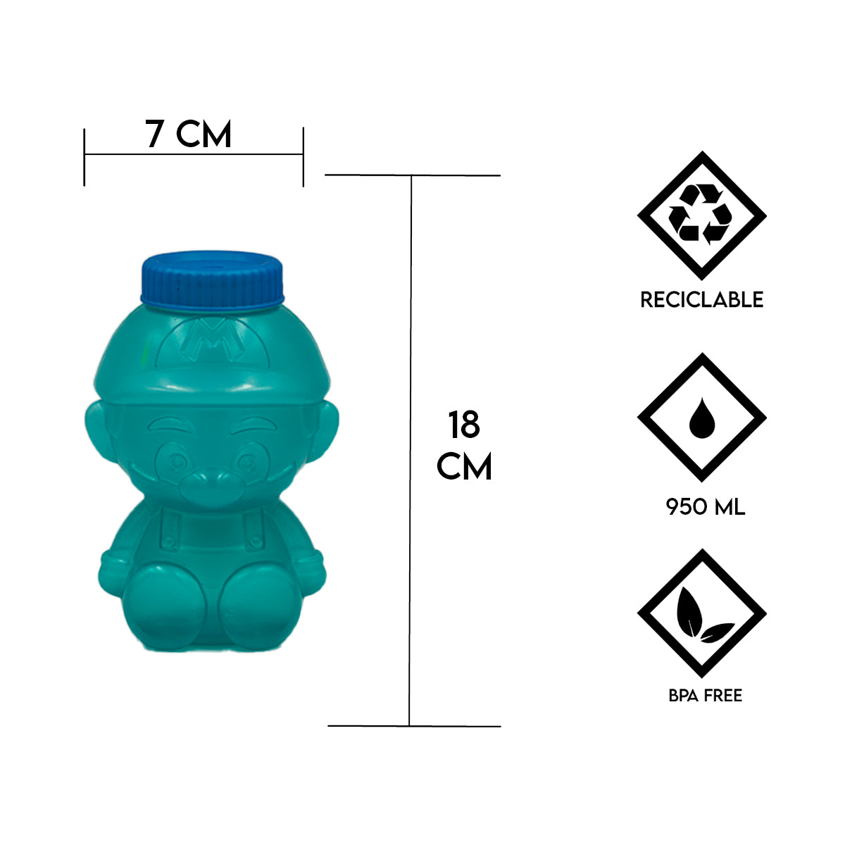 Vaso Mario Bros de 950 ML