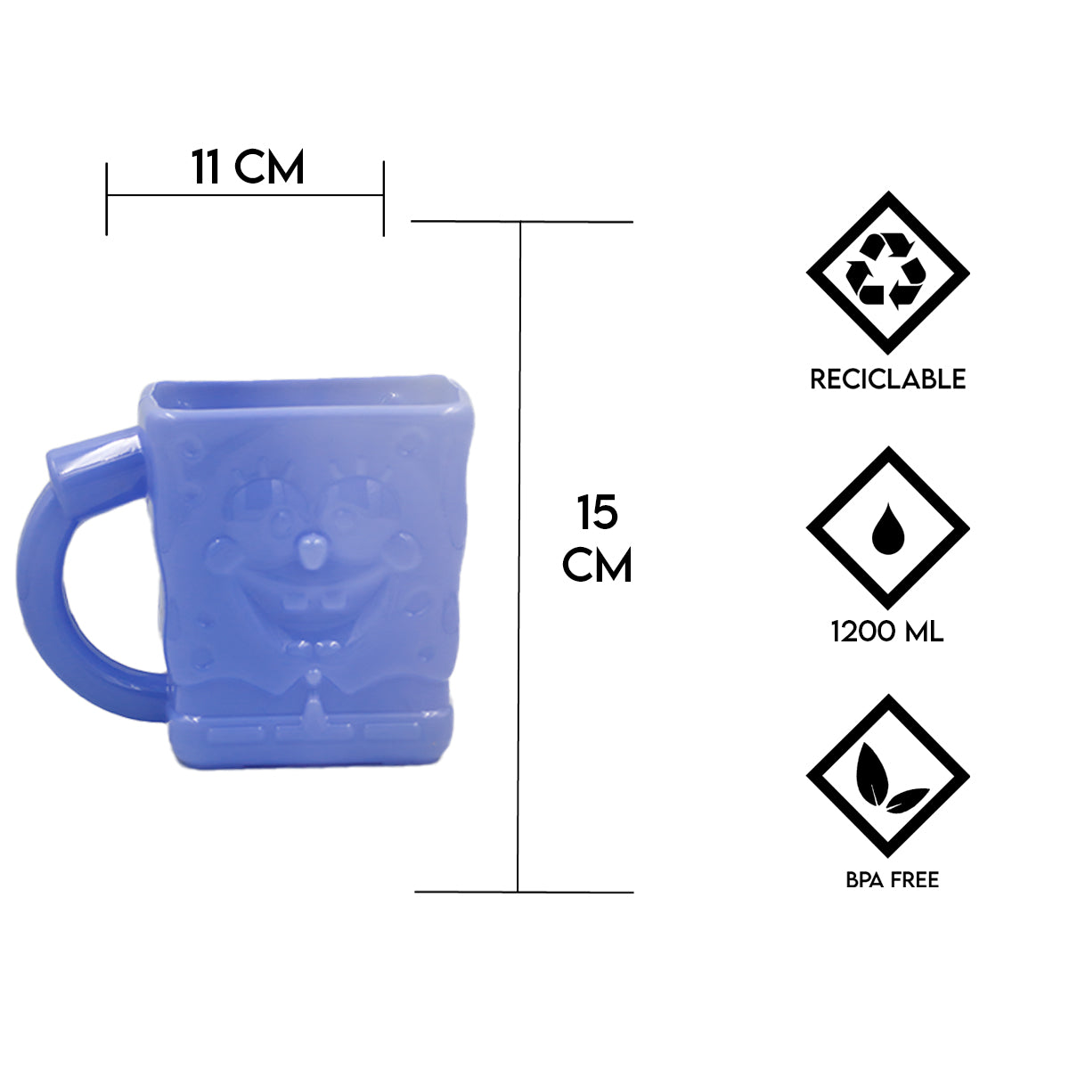 Tarro Bob Esponja Chelero de 1.2 L