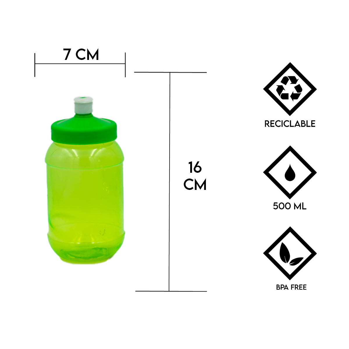 Vaso Cilindro Chupon de 500 ML
