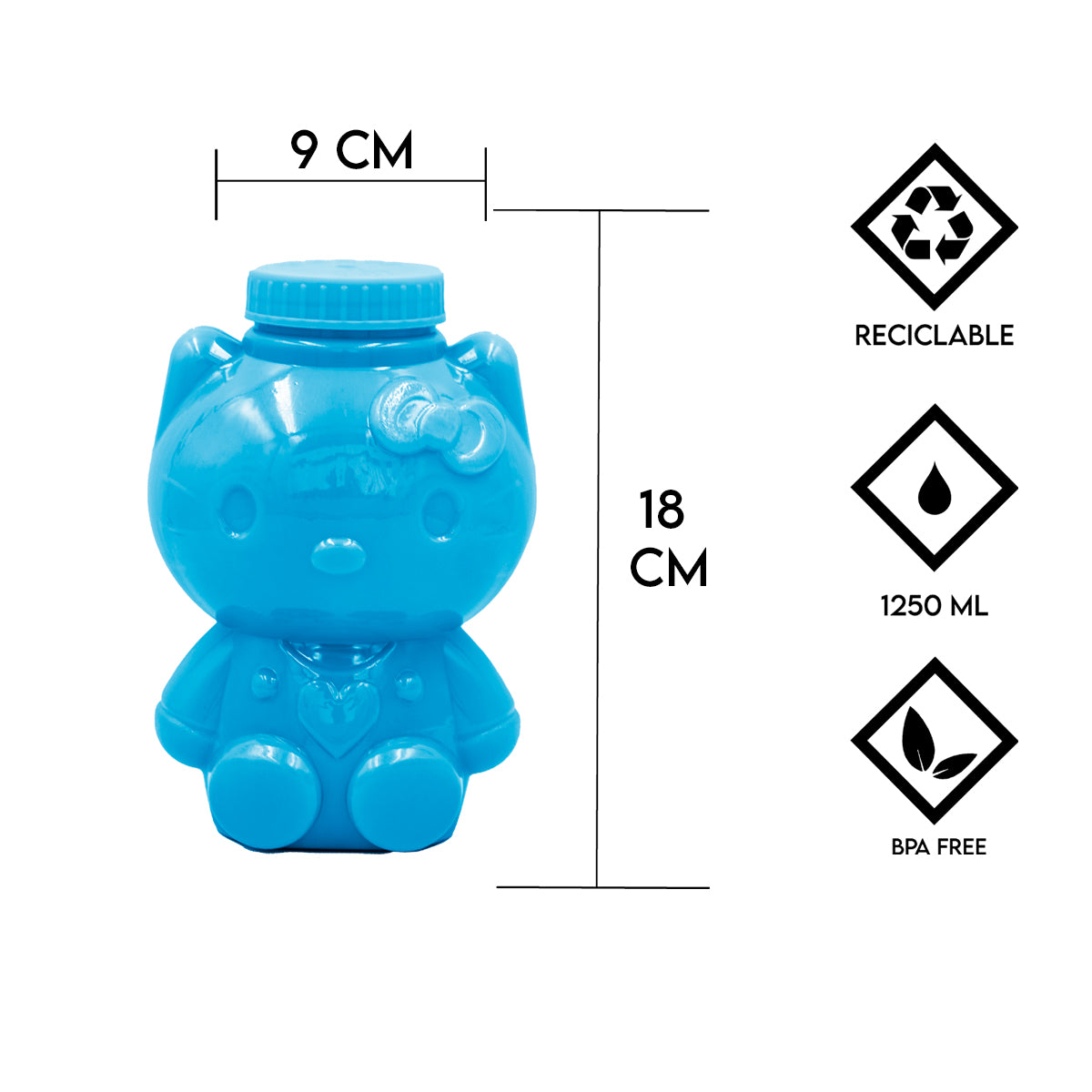 Vaso Kitty Sentada Chelero de 1.2 L