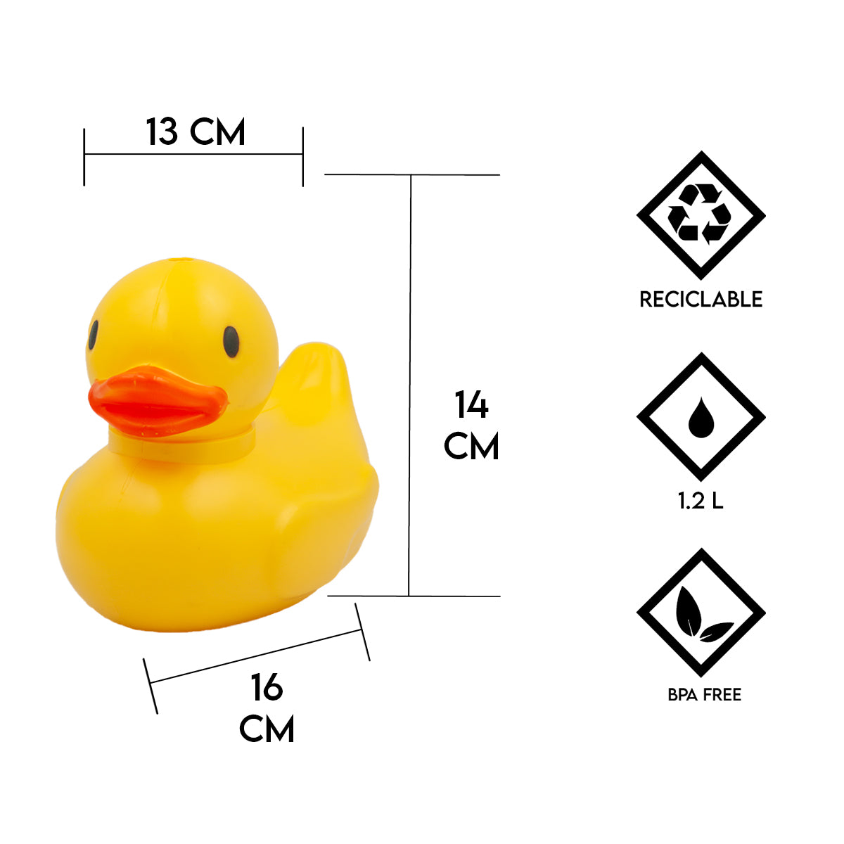 Vaso Pato Chelero de 1.2 L