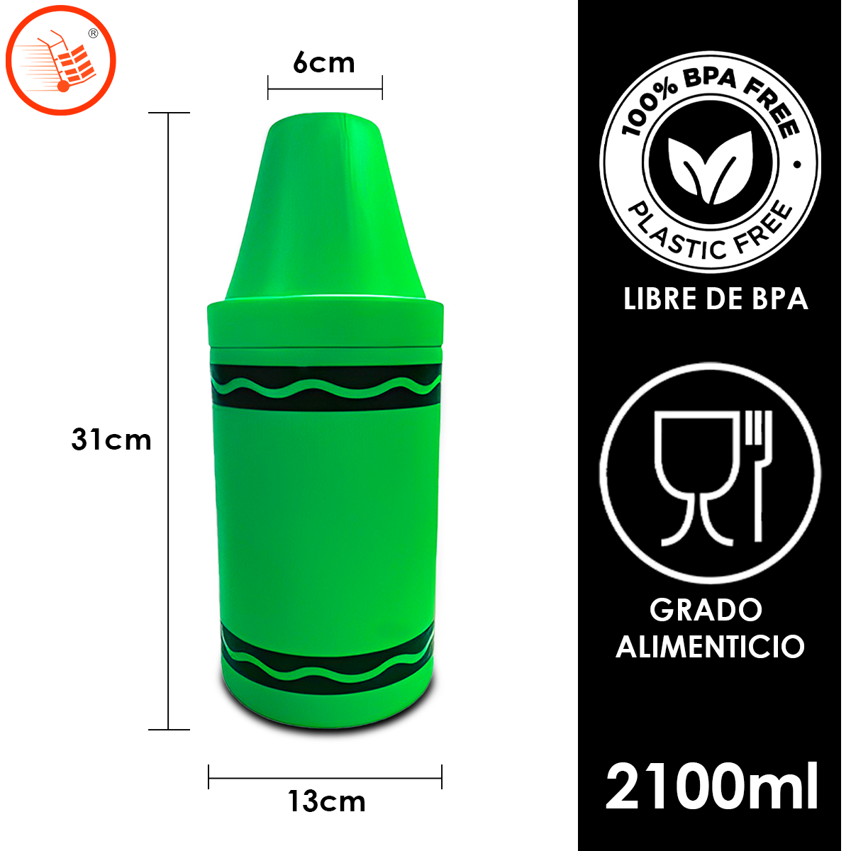 Vaso Crayola Para Michelada 2100 ml