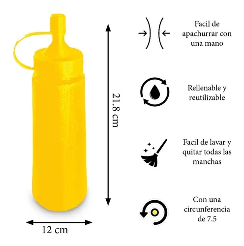 Botella / mamila dispensadora para mayonesa y catsup