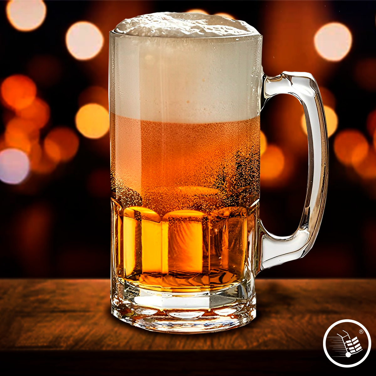 Tarro cervecero de vidrio 1L