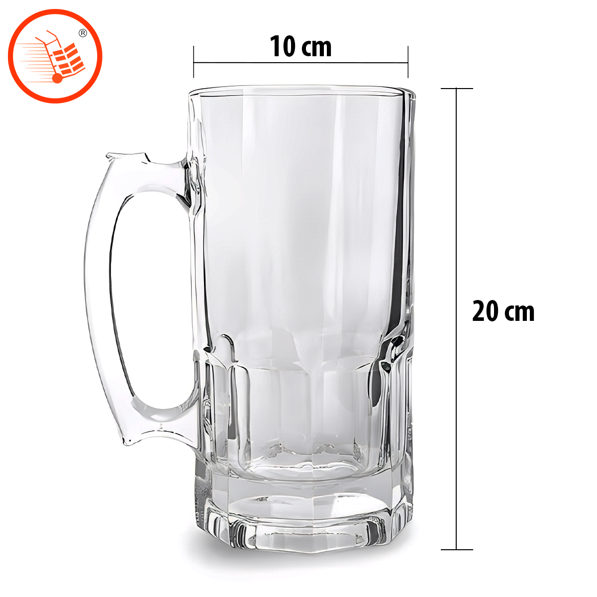 Tarro cervecero de vidrio 1L