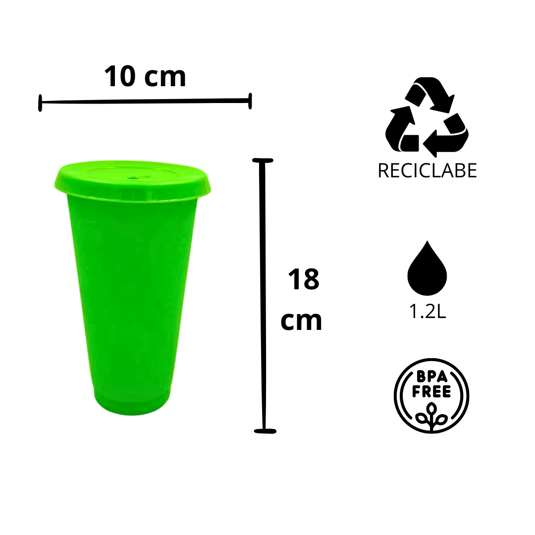 Vaso de Plástico Liso de 1.2 L