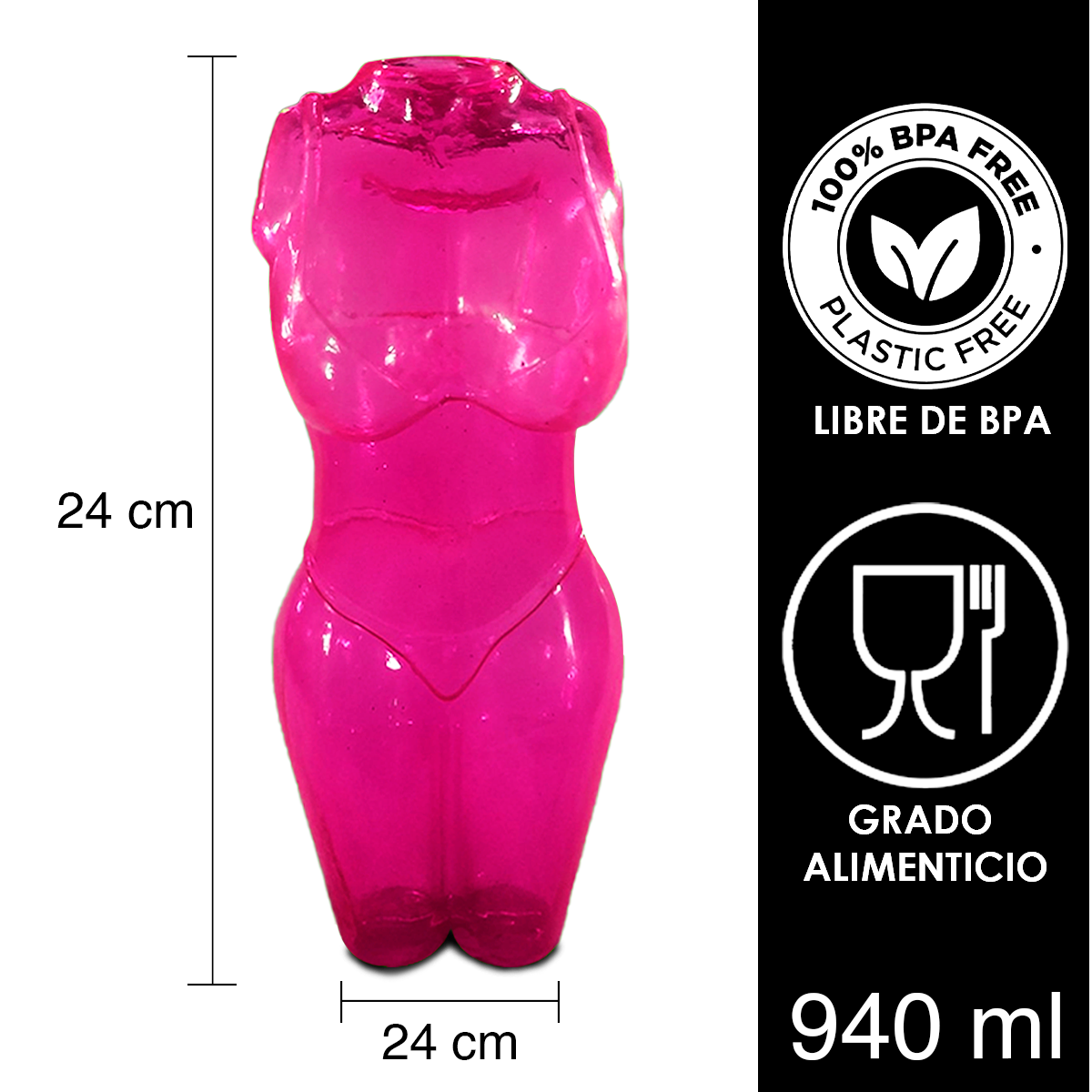 Vaso Miches Sexychela Fiesta Neón 940 ml