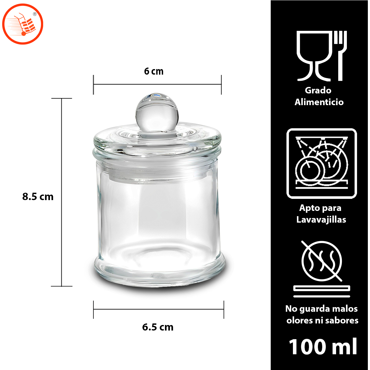 Brocal Cilindro Mini de Vidrio 100 ml