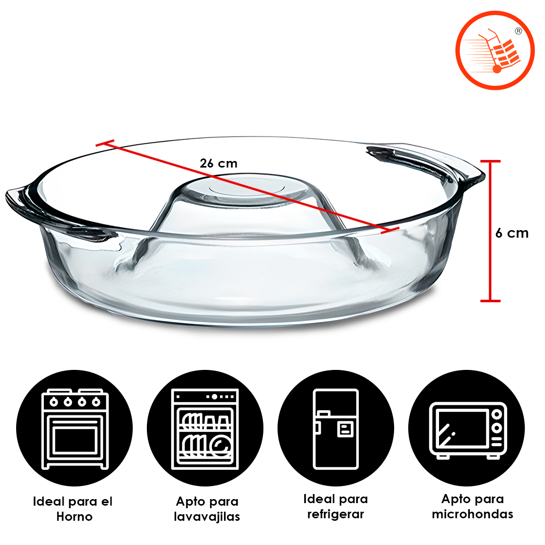 Molde multiusos de vidrio para pan y pastel, ideal para horno y congelador